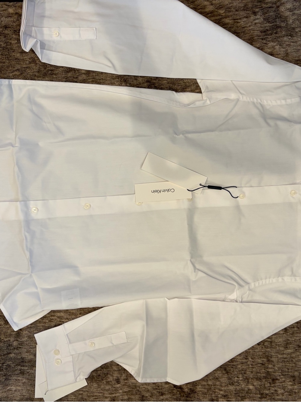 Calvin Klein White Stretch Dress Shirt